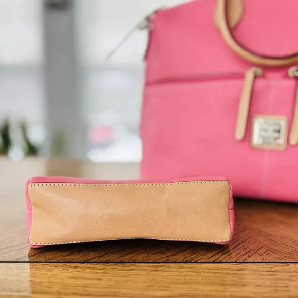 Dooney & Bourke Florentine Leather Dillen Satchel Bubble Gum Pink BAG & … - Picture 7 of 14